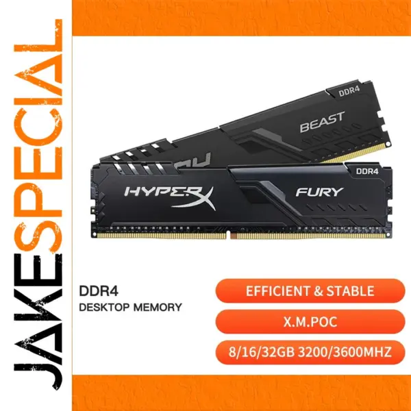 HyperX FURY DDR4 RAM 8GB 16GB 32GB 3600MHz