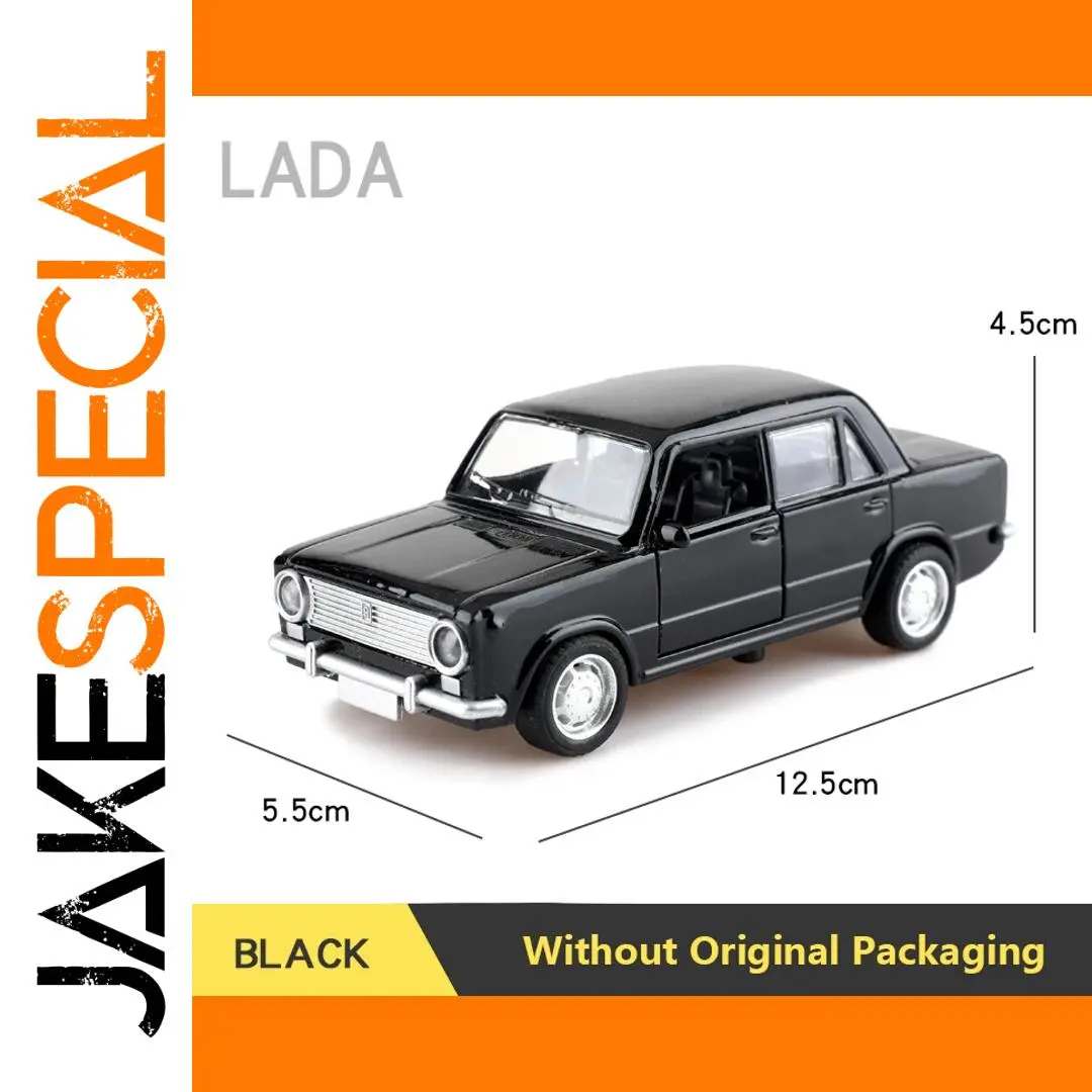 1:32 Scale Black LADA Vintage Car Model 1 1:32 Scale Black LADA Vintage Car Model