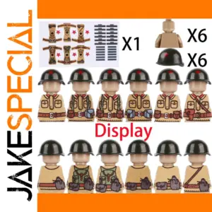 WW2 Military Building Block Soldier Figures Set