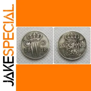 1817-1829 Netherlands 25 Cent Coin Replica