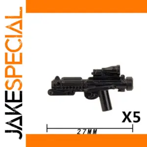 Pack of 5 Miniature Black Guns for Minifigures