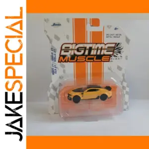BIGTIME MUSCLE Yellow Sports Car Model 1:64