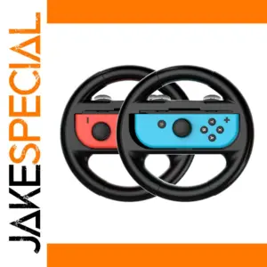 Black Joy-Con Racing Wheel Grips for Switch