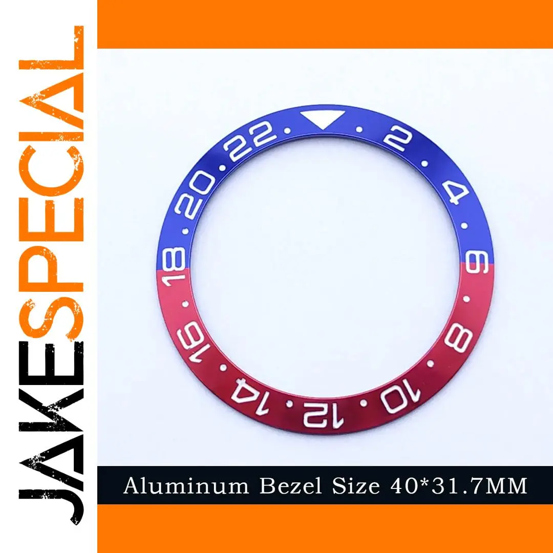 GMT Diver's Watch Bezel 40mm Blue Red 1 GMT Diver's Watch Bezel 40mm Blue Red