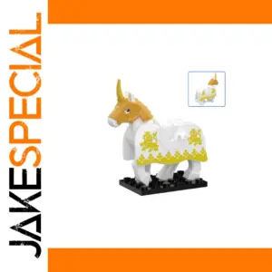 Medieval White Horse Building Block Model