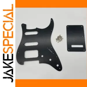Matte Black 11-Hole Aluminum Guitar Pickguard Set