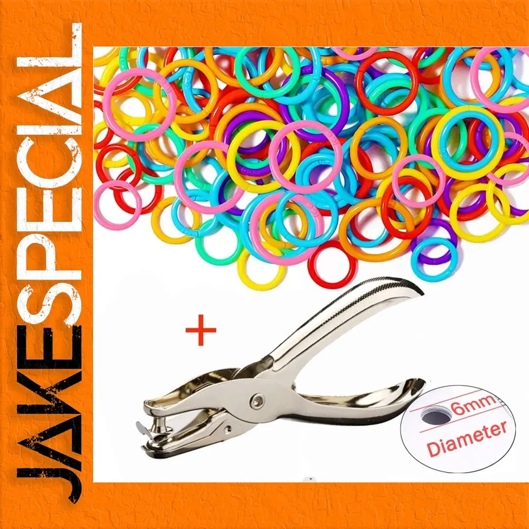 Colorful 100-Piece Plastic Binder Ring Set 1 Colorful 100-Piece Plastic Binder Ring Set