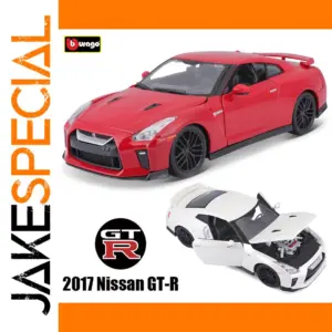 Bburago 1:24 Red 2017 Nissan GT-R Model