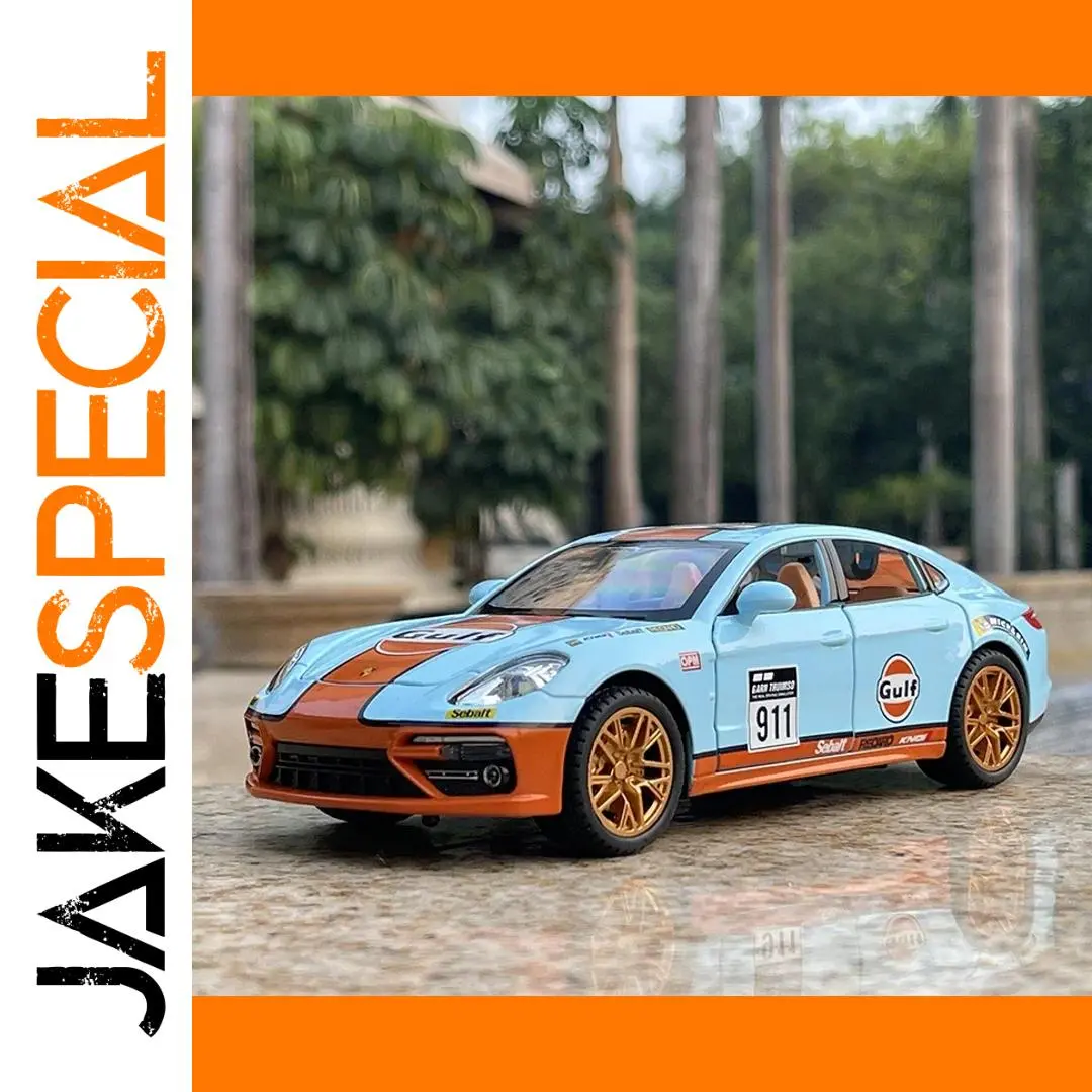 Porsche Panamera GULF Diecast Model Car 1:24 1 Porsche Panamera GULF Diecast Model Car 1:24