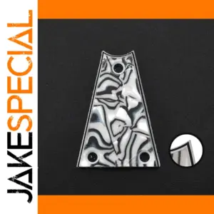 Triangle Truss Rod Cover 42.5x30mm Black White Shell