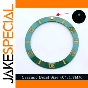 Blue-Green Ceramic Diver's Watch Bezel 40mm