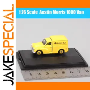 1:76 Scale Yellow Austin Morris 1000 Van Model