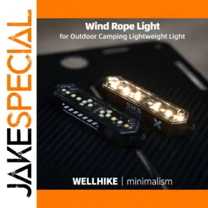 WELLHIKE Outdoor Wind Rope Light 100 Hours Battery