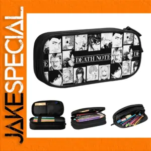 Death Note Anime Pencil Case with Zipper Closure