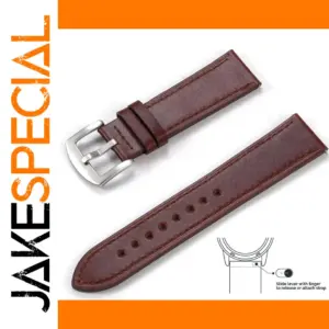 Vintage Genuine Leather Watchband 22cm Brown