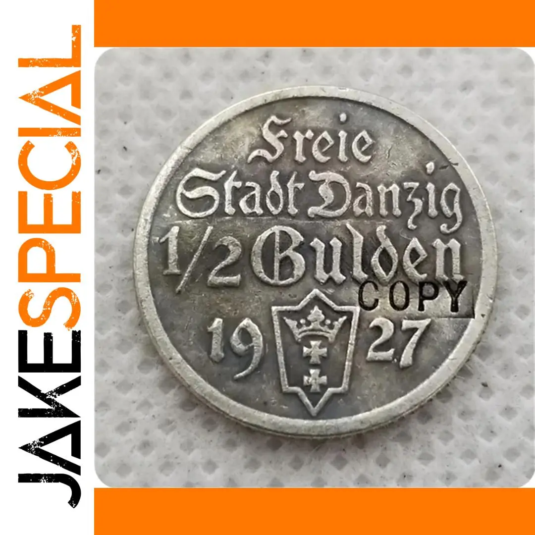 Danzig 1927 Half Gulden Replica Coin 1 Danzig 1927 Half Gulden Replica Coin