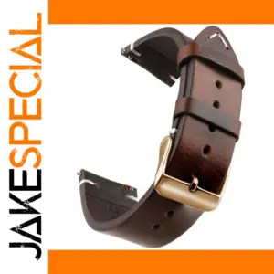 Dark Brown Leather Watch Band for Smartwatches