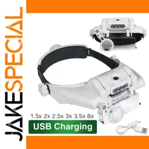 USB Rechargeable LED Head Loupe Magnifier