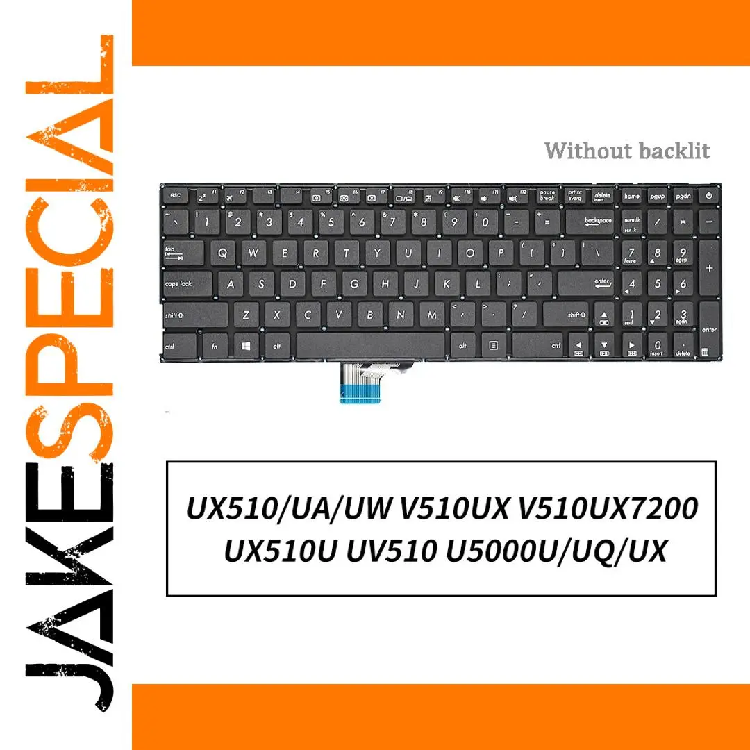 ASUS Zenbook Replacement Keyboard Black Layout 1 ASUS Zenbook Replacement Keyboard Black Layout