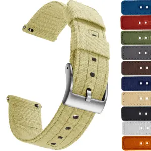 Navy Blue Canvas Quick Release Watch Band 22mm 8 6e0f9fc6 5f0d 4bc8 b1a2 2a6a6599a7a1424443 40