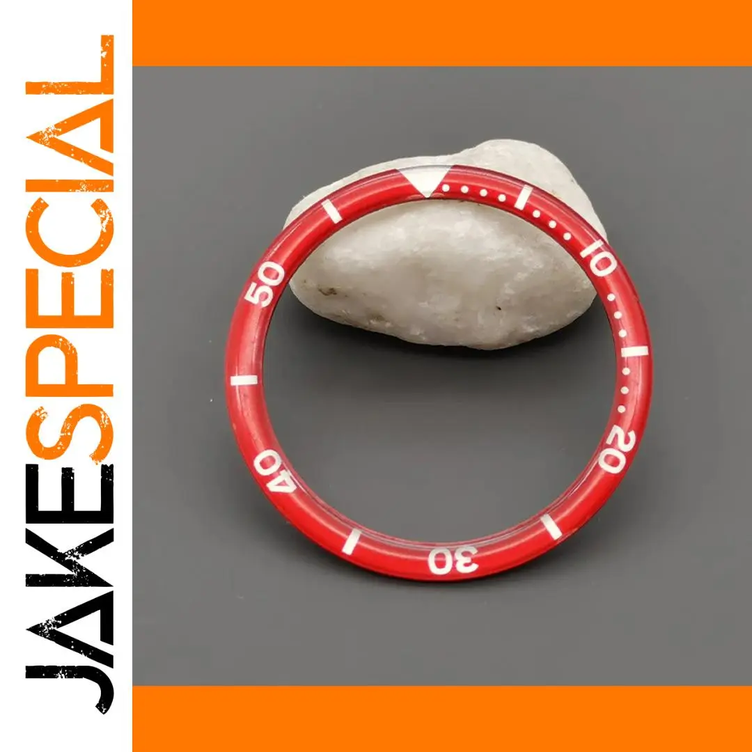 Red Resin Aluminium Bezel Insert for SKX 6105 6309 1 Red Resin Aluminium Bezel Insert for SKX 6105 6309