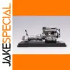 1:64 Scale Metallic Silver Car Engine Model