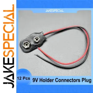 12-Pack 9V Battery Clip Holder Connectors