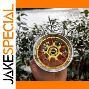 Gold Diecast BBS Wheel Hub Model 100mm