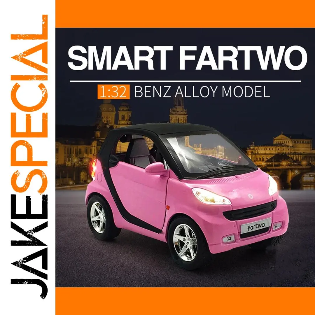 1:32 Diecast Smart Fartwo Model Car Pink 1 1:32 Diecast Smart Fartwo Model Car Pink