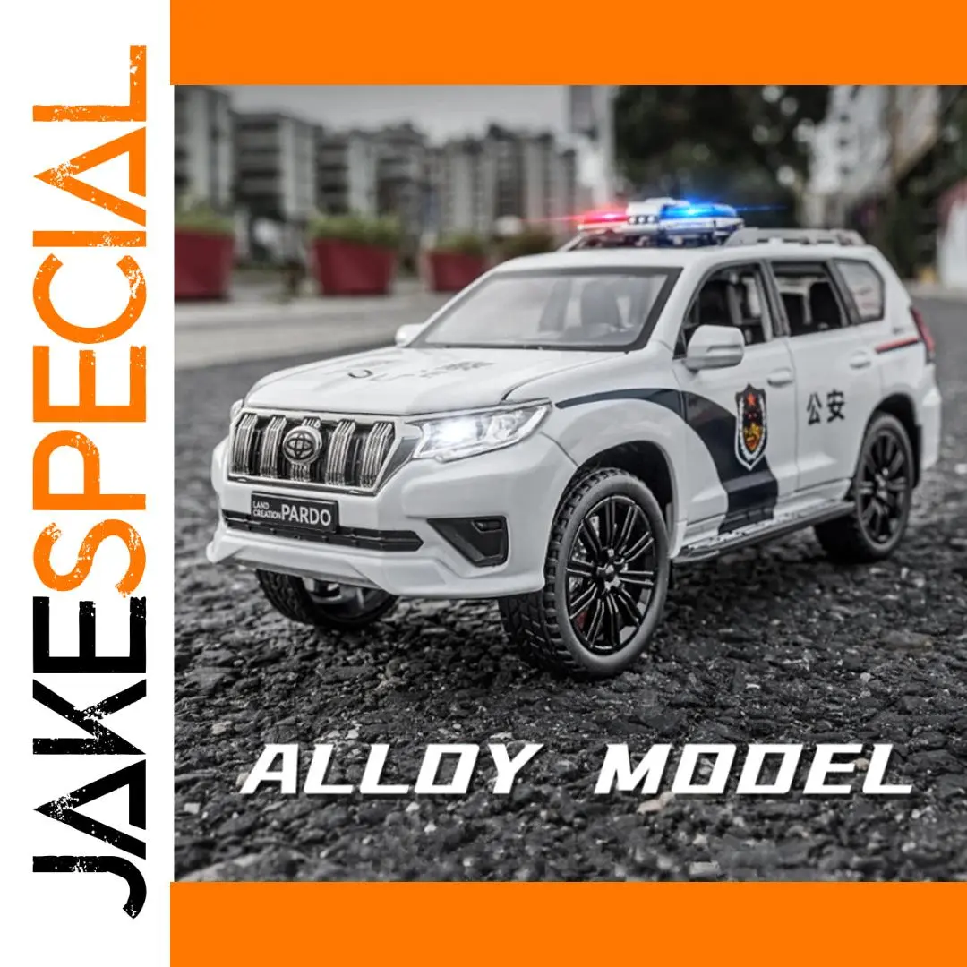 1/24 Scale Toyota Land Cruiser Prado Police Model 1 1/24 Scale Toyota Land Cruiser Prado Police Model