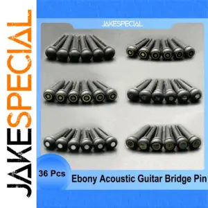 Ebony Bridge Pins Set for Acoustic Guitars