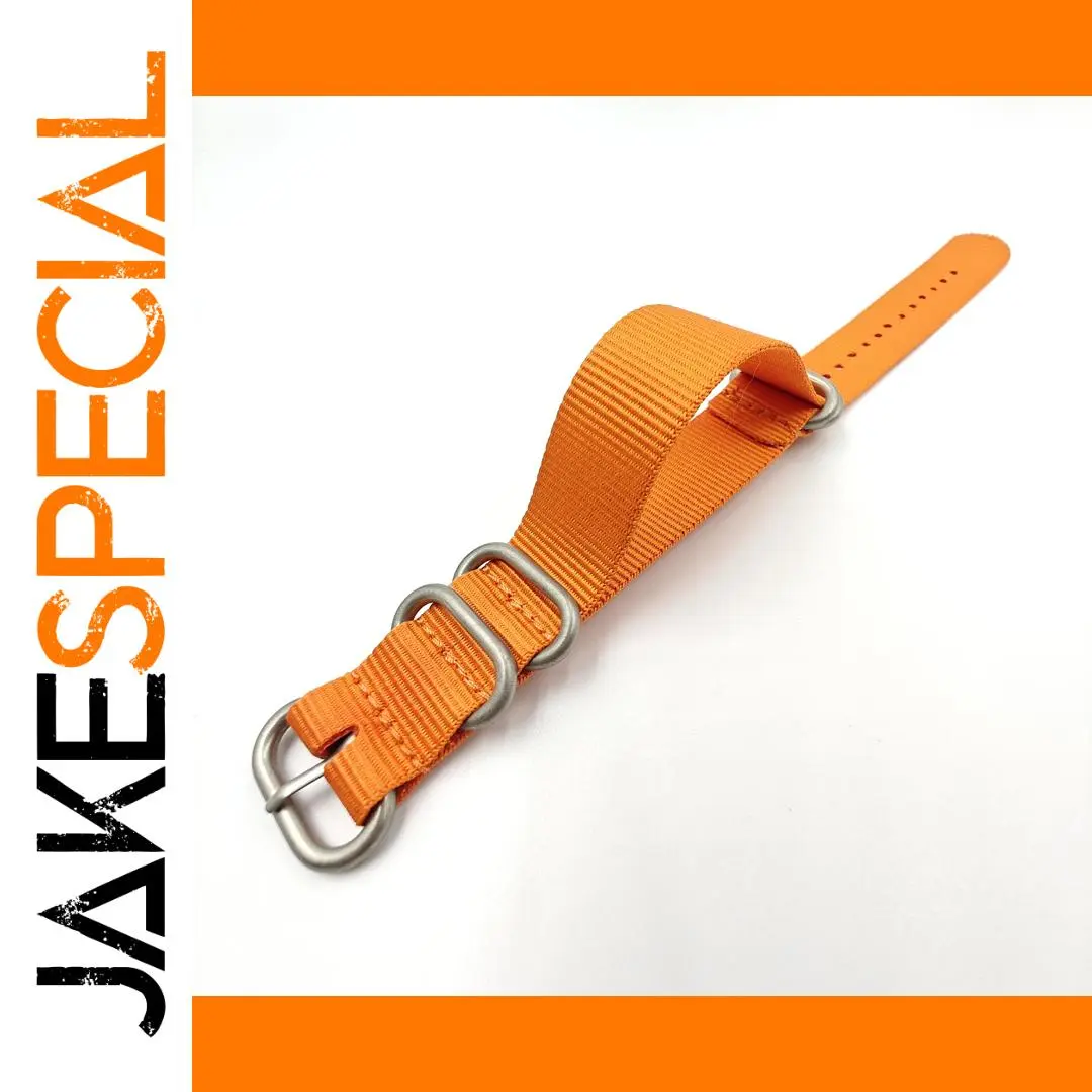 Vibrant Orange NATO Watchband Strap 18-24mm 1 Vibrant Orange NATO Watchband Strap 18-24mm