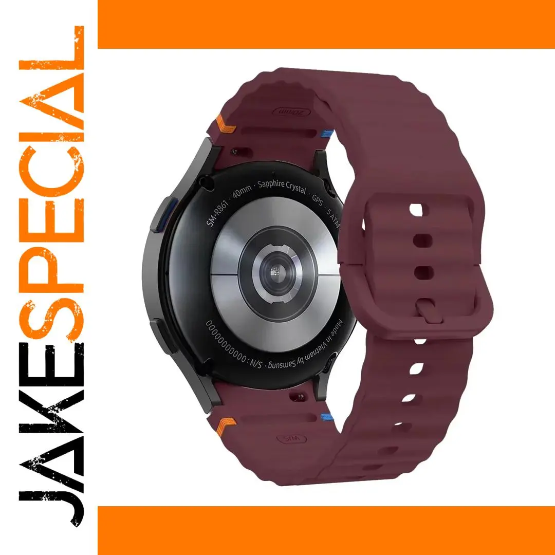 Wine Red Silicone Band for Galaxy Watch 7 FE 1 Wine Red Silicone Band for Galaxy Watch 7 FE