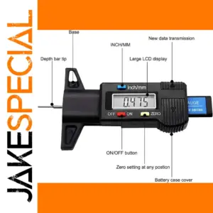 Digital Tire Depth Gauge LCD 0-25mm Caliper