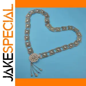 Vintage Geometric Metal Waist Belt Chain