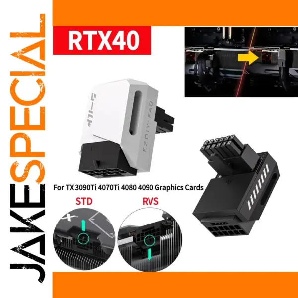 600W PCI-e 5.0 12+4pin Power Adapter for GPUs