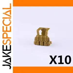 Tan Tactical Vest Accessories for Minifigures X10
