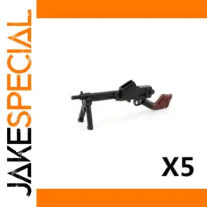 Black Submachine Gun Accessory for Building Blocks x5