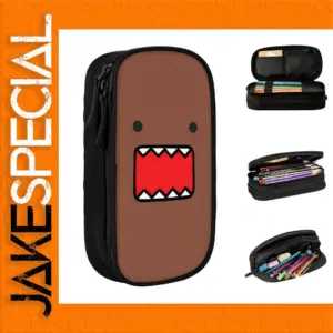 Kawaii Japanese Doll Pencil Case with Compartments