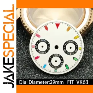29mm VK63 Movement Watch Dial with Colorful Markers