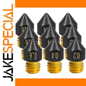 2pcs MK8 Plated PTFE Nozzles for 3D Printers