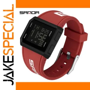 SANDA 9003 Red Sport LED Digital Wristwatch