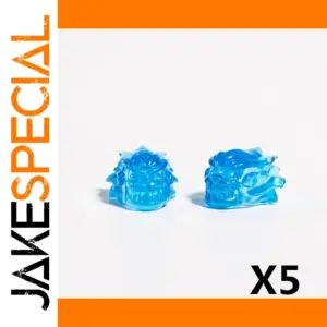 Translucent Blue Dragon Head Accessories Set x5
