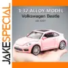1:32 Diecast Volkswagen Beetle Pink Model Car