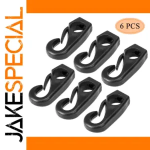 6-Pack Black Nylon Buckle Clip Hooks