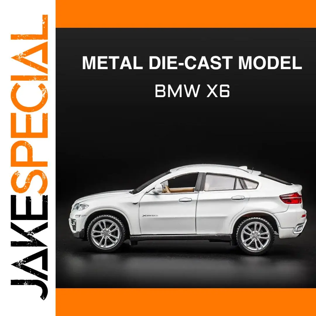 1:32 White BMW X6 Diecast Model SUV 1 1:32 White BMW X6 Diecast Model SUV