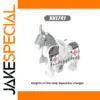 Medieval White Charger Horse Model with Armor
