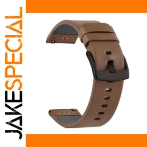 Leather Watch Strap with Stainless Steel Buckle
