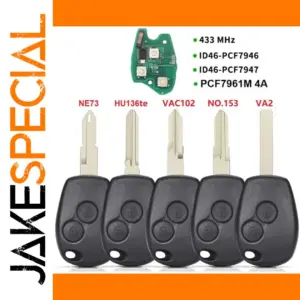 434 MHz Remote Key with 2 Buttons for Renault