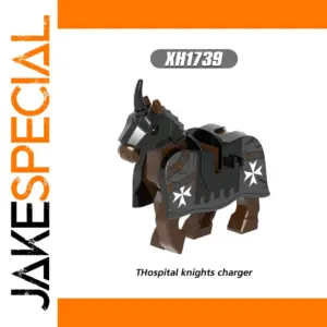 Medieval Mounted Knight Warhorse Building Block